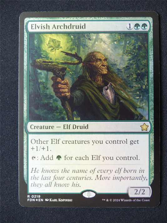 Elvish Archdruid Foil - FDN - Mtg Card #9B6