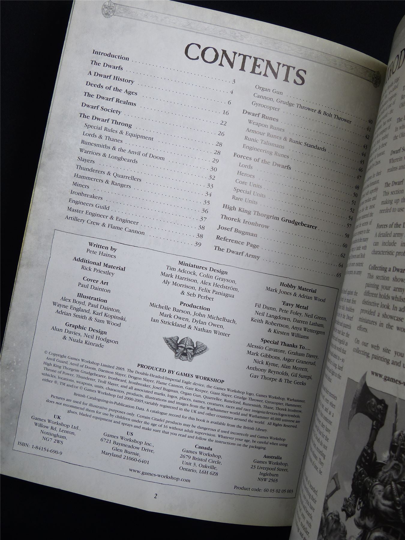 Warhammer Armies: Dwarfs 7th Edition Softback - Warhammer Old World #1GZ