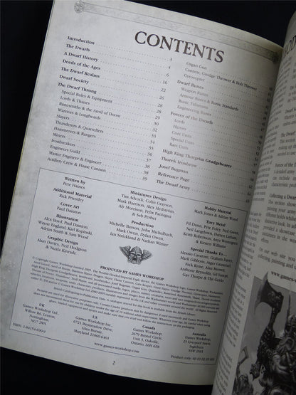 Warhammer Armies: Dwarfs 7th Edition Softback - Warhammer Old World #1GZ