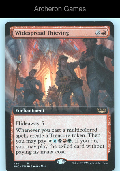 Widespread Thieving (Extended Art) 428 R MTG Card Streets of New Capenna