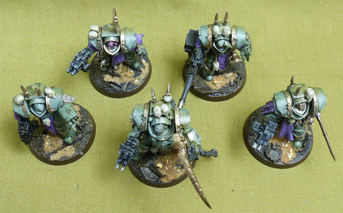 Cataphractii Terminators painted - Death Guard - Warhammer Horus Heresy #42V