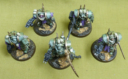 Cataphractii Terminators painted - Death Guard - Warhammer Horus Heresy #42V