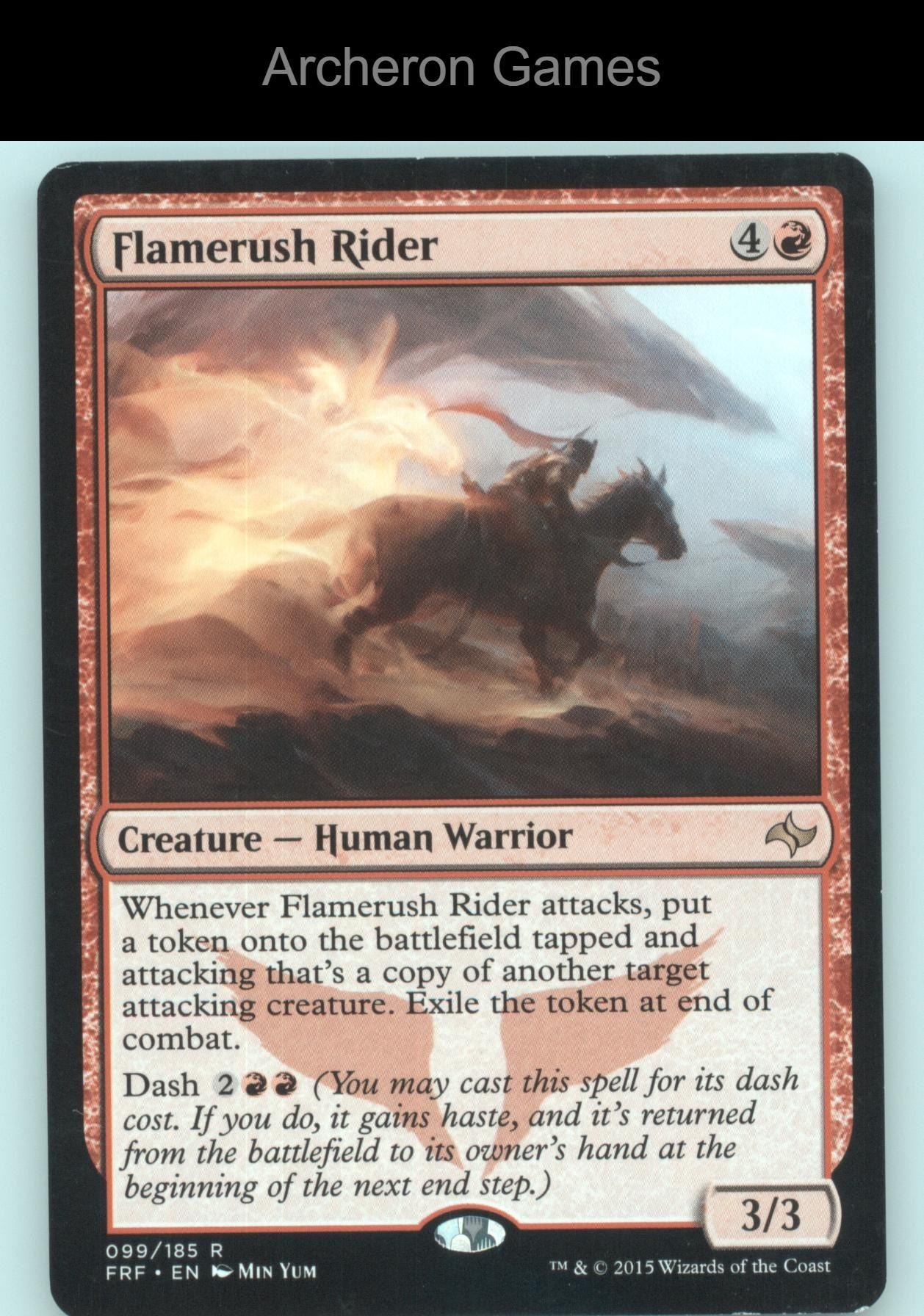 Flamerush Rider 99 R MTG Card Fate Reforged