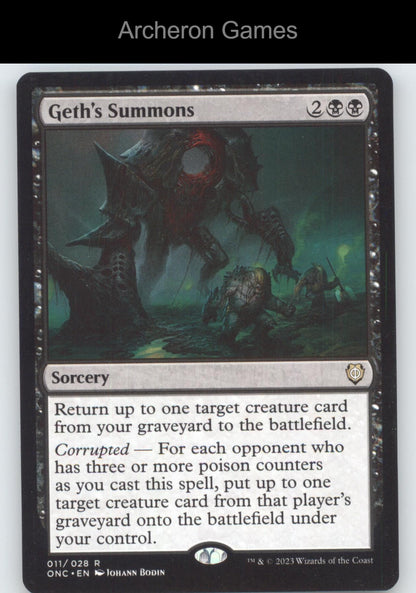 Geth's Summons 11 R MTG Card Commander: Phyrexia: All Will Be One