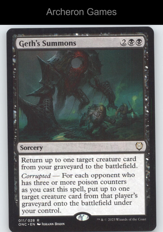 Geth's Summons 11 R MTG Card Commander: Phyrexia: All Will Be One