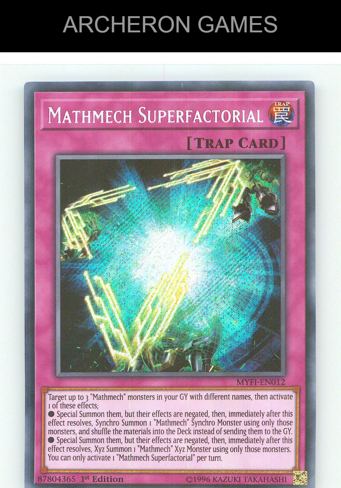 Mathmech Superfactorial SEC YUGIOH Card 1st Edition