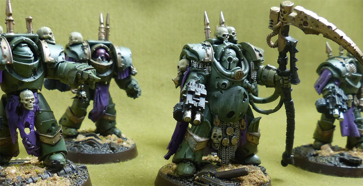 Cataphractii Terminators painted - Death Guard - Warhammer Horus Heresy #42V