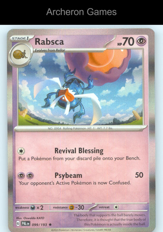 Pokemon Card Rabsca PAL 099/193 R Paldea Evolved Holo