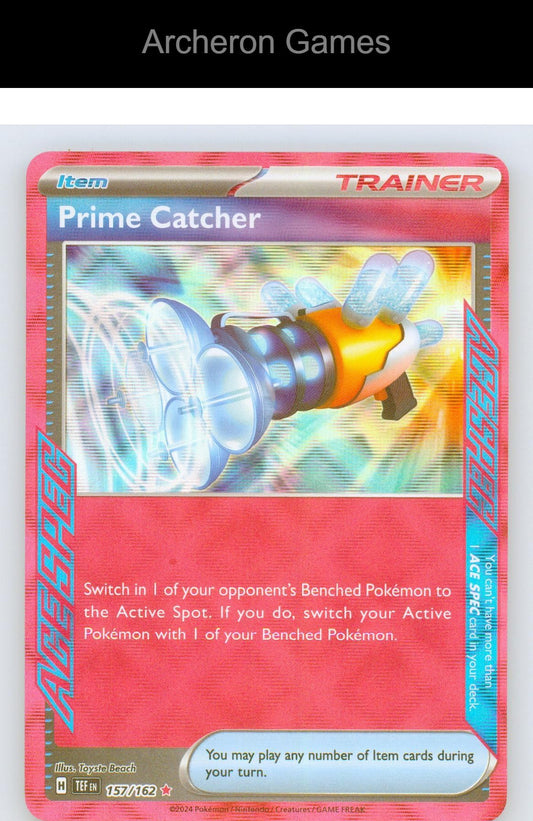 Pokemon Card Prime Catcher TEF 157/162 ACE SPEC Rare Temporal Forces Holo