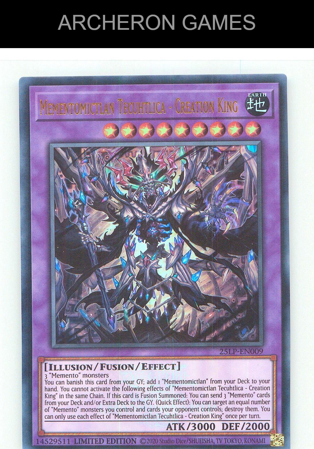 Mementomictlan Tecuhtlica - Creation King Ultra Rare YUGIOH Card Limited