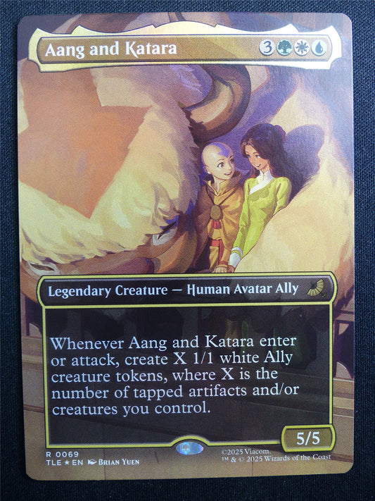 Aang and Katara Borderless Foil - TLE - Mtg Card #3EP