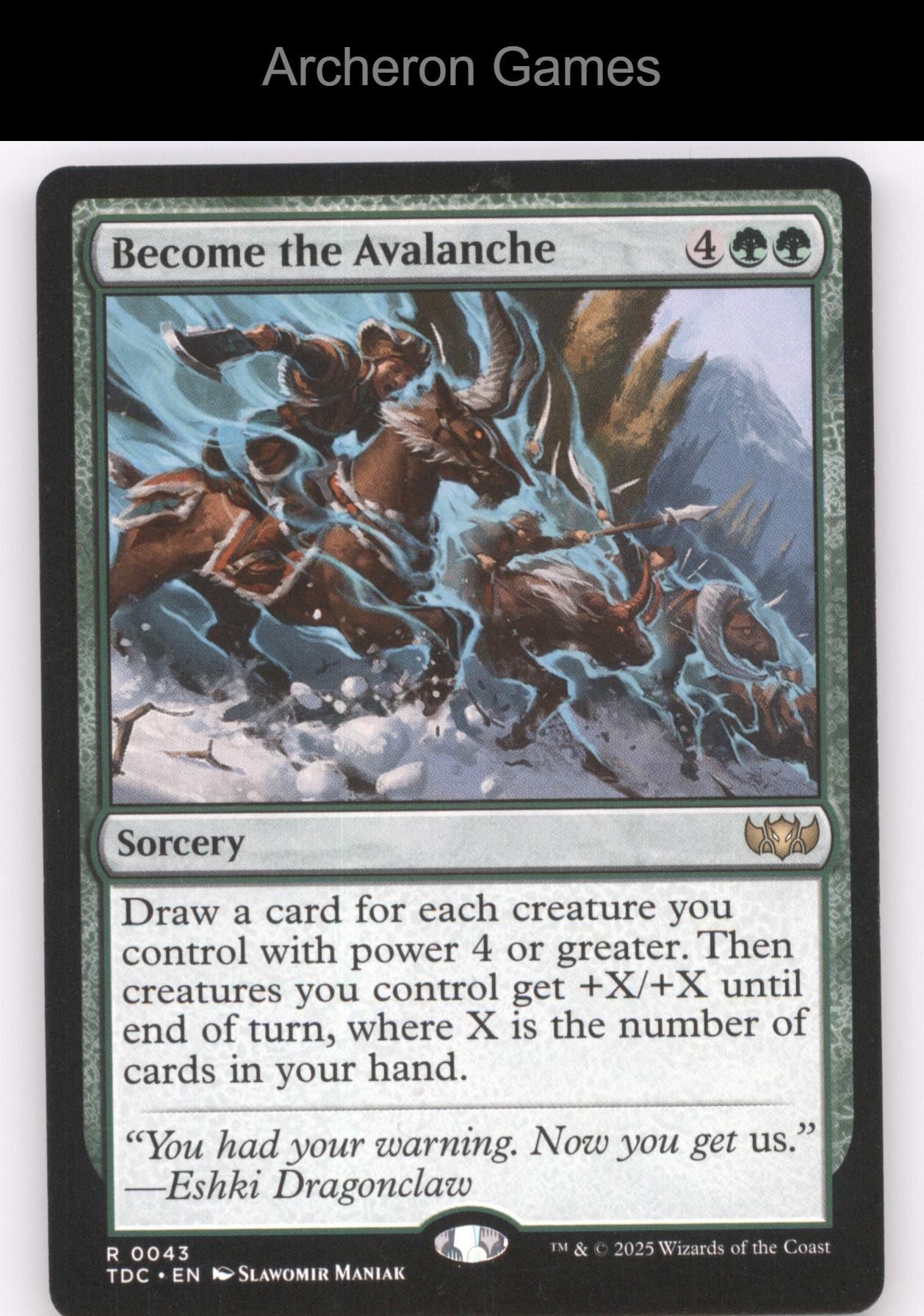 Become the Avalanche 43 R MTG Card Commander: Tarkir: Dragonstorm