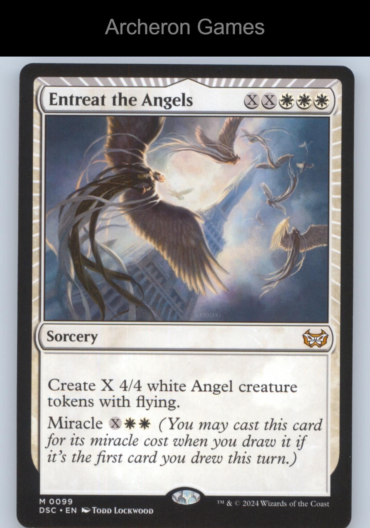 Entreat the Angels 99 Mythic MTG Card Commander: Duskmourn: House of Horror