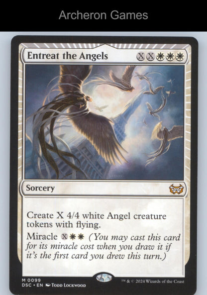 Entreat the Angels 99 Mythic MTG Card Commander: Duskmourn: House of Horror