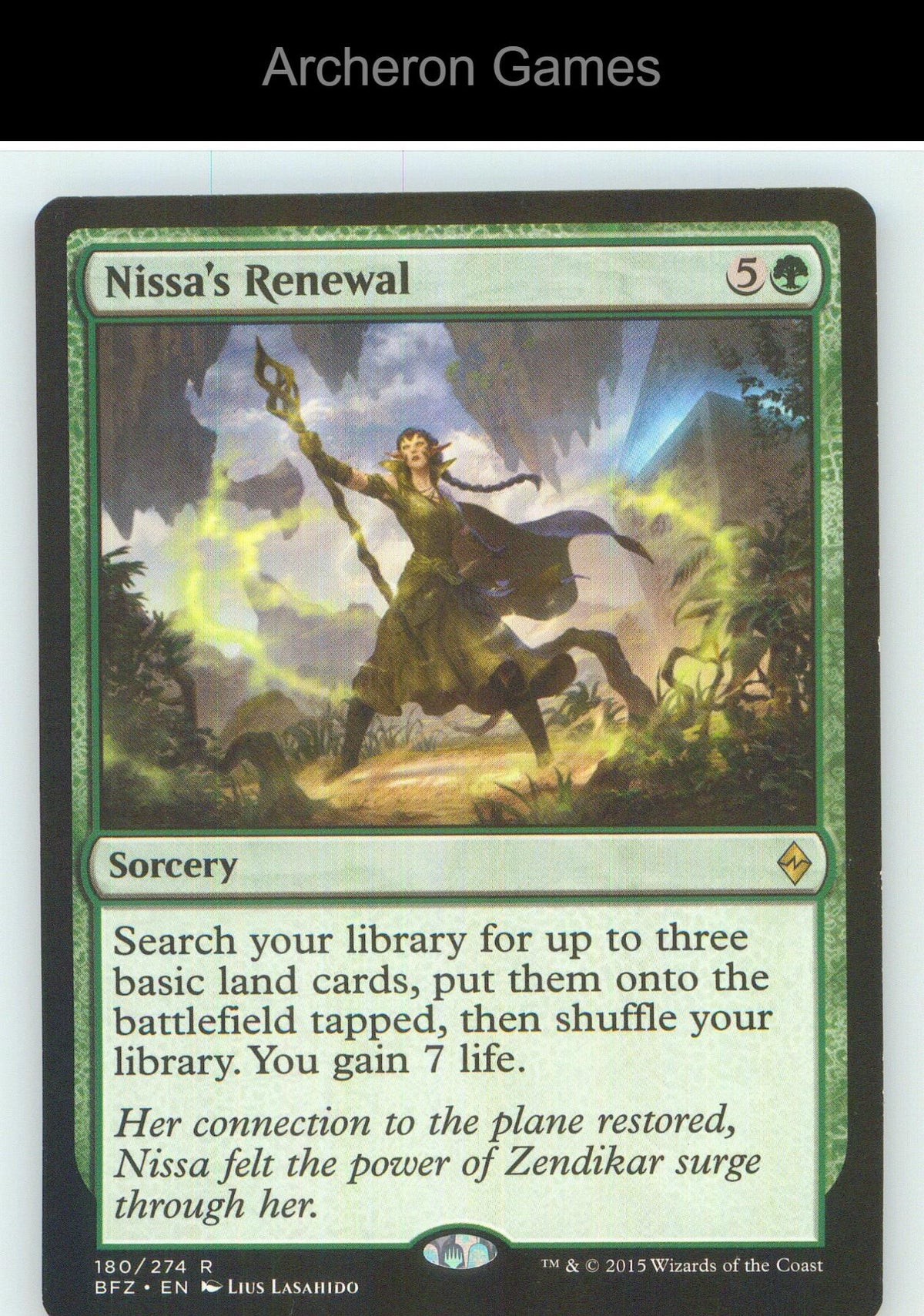 Nissa's Renewal BFZ 180 R MTG Card NM/EX+