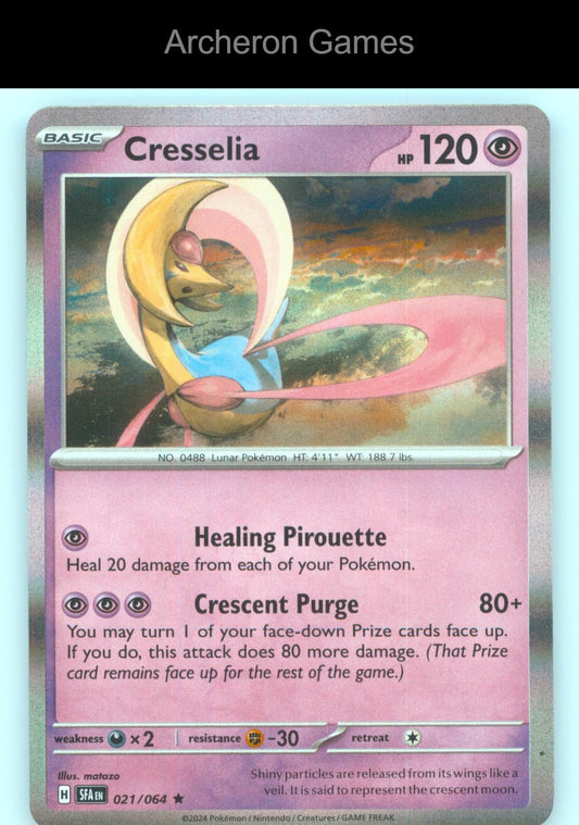 Pokemon Card Cresselia SFA 021/064 R Shrouded Fable Holo