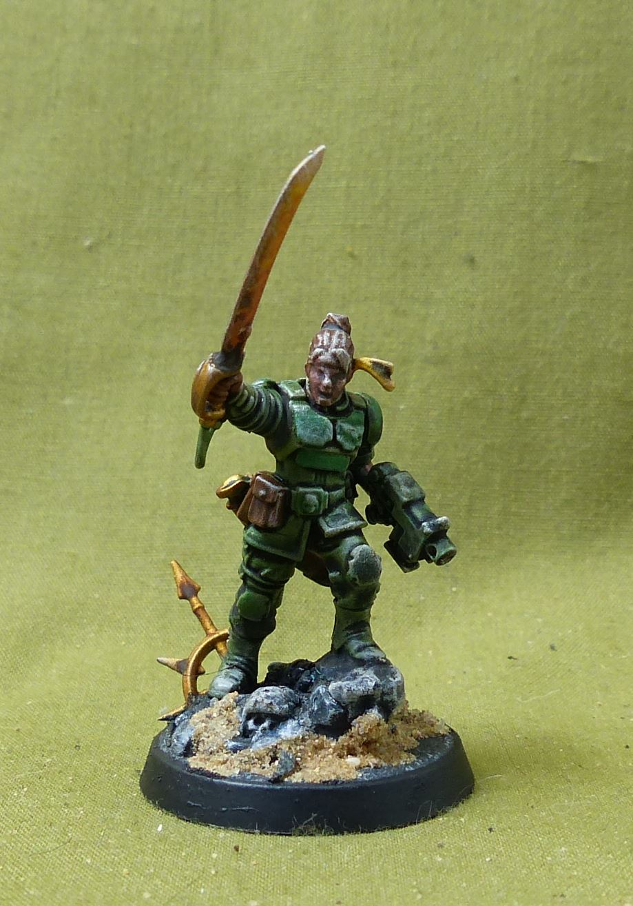 Captain Minka Lesk painted - Astra Militarum - Warhammer 40K #2Y3