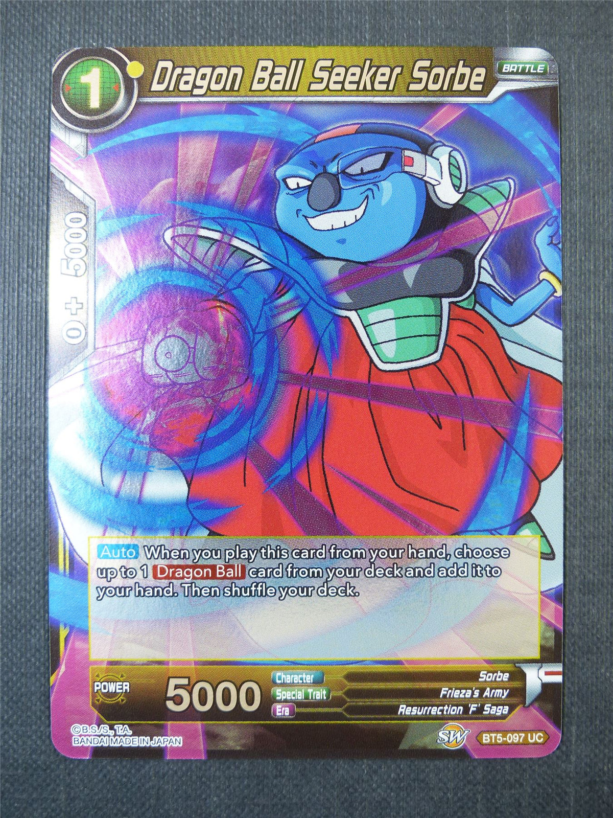 Dragon Ball Seeker Sorbe UC Foil - Dragon Ball Super Card #A52