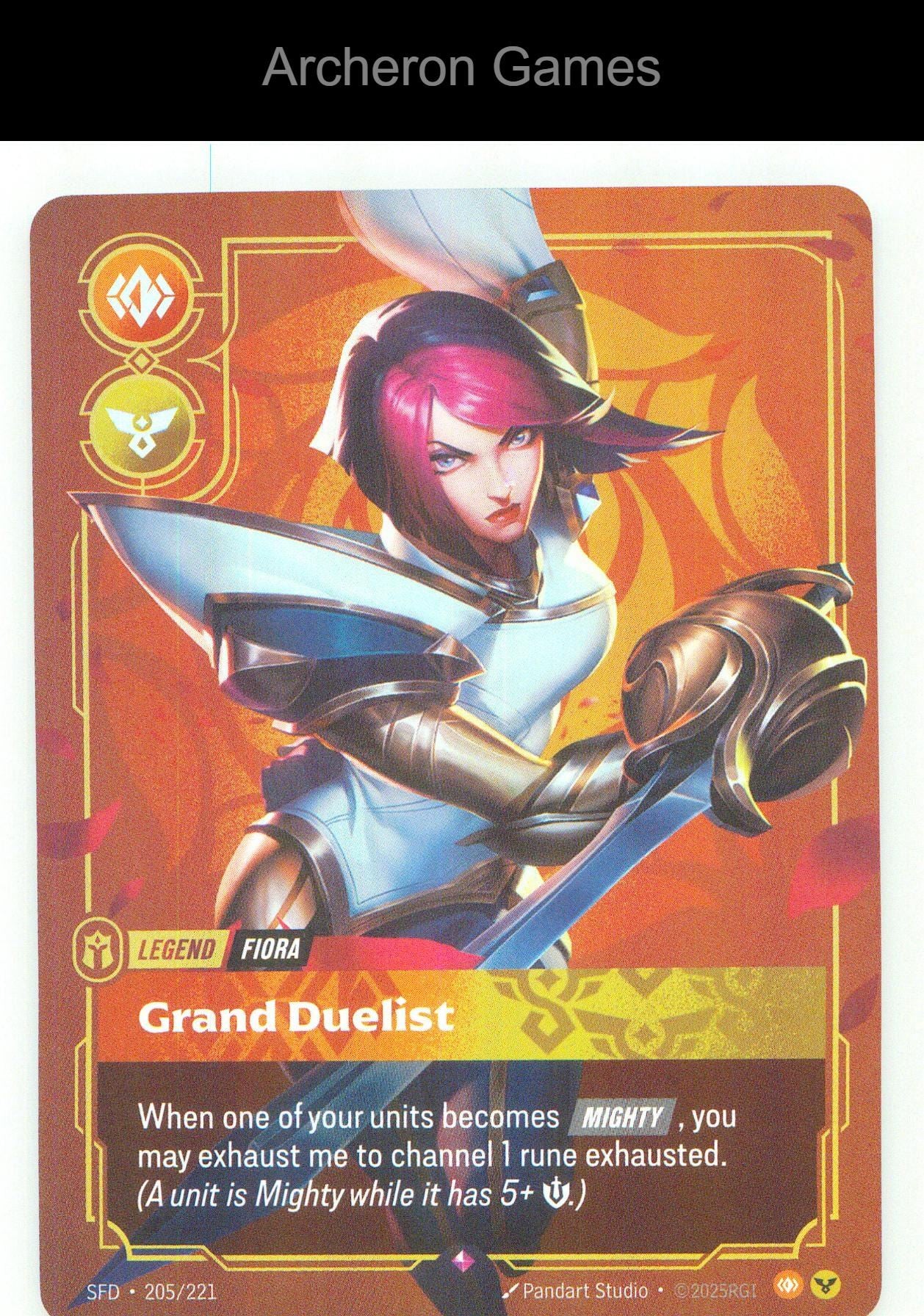 Fiora - Grand Duelist SFD 205/221 R Spiritforged Riftbound Card Foil