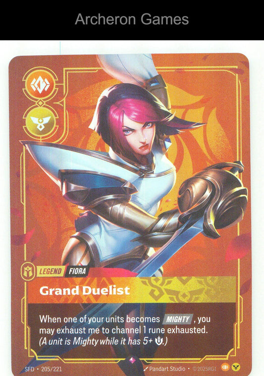 Fiora - Grand Duelist SFD 205/221 R Spiritforged Riftbound Card Foil