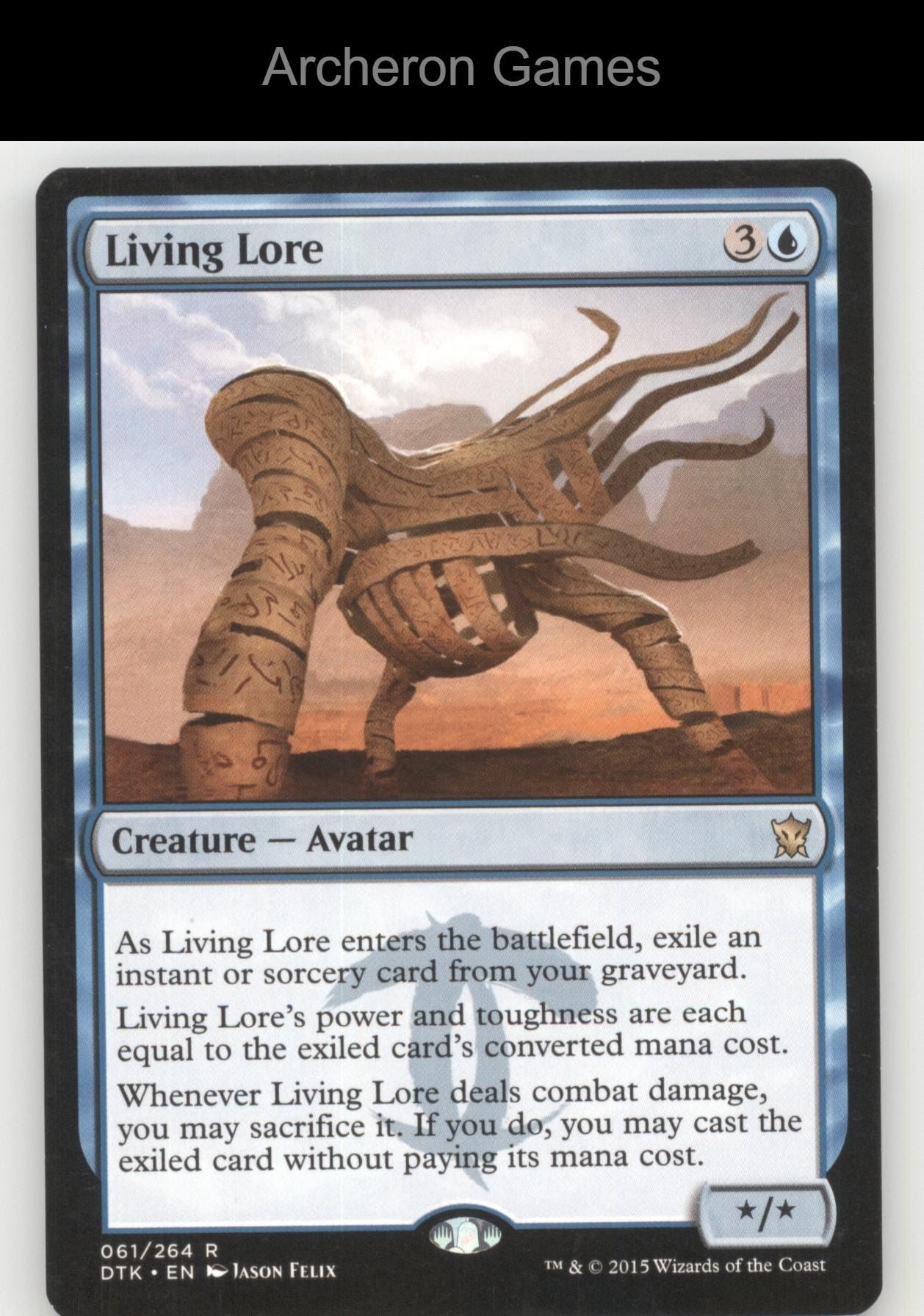 Living Lore 61 R MTG Card Dragons of Tarkir