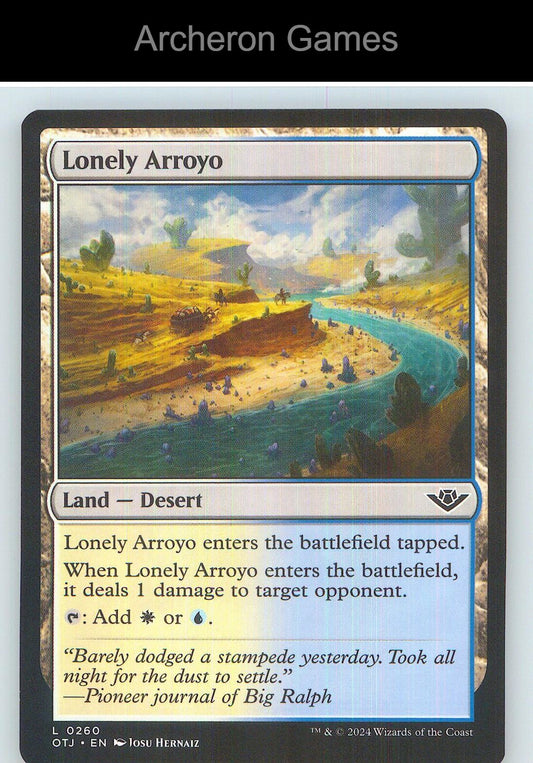 Lonely Arroyo OTJ 260 Land MTG Card NM/EX+