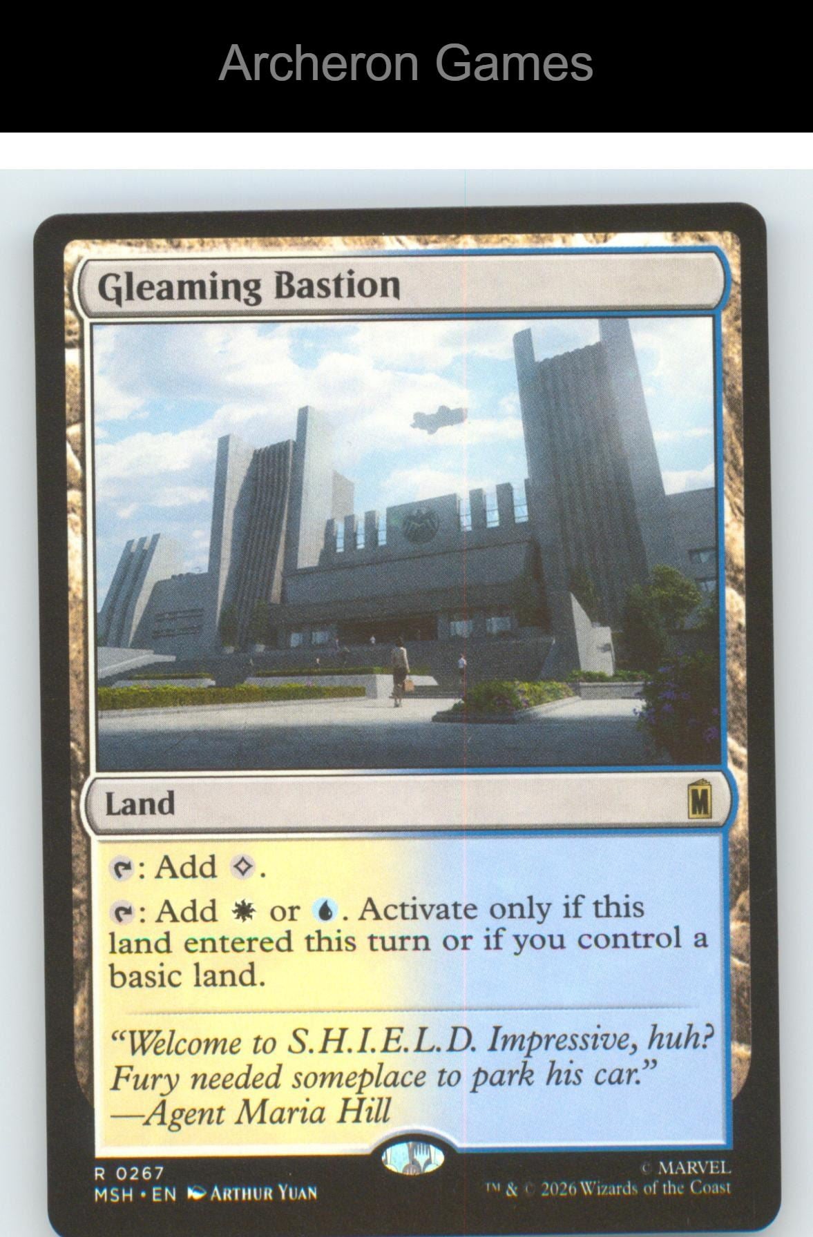 Gleaming Bastion MSH 267 R MTG Card Marvel Super Heroes