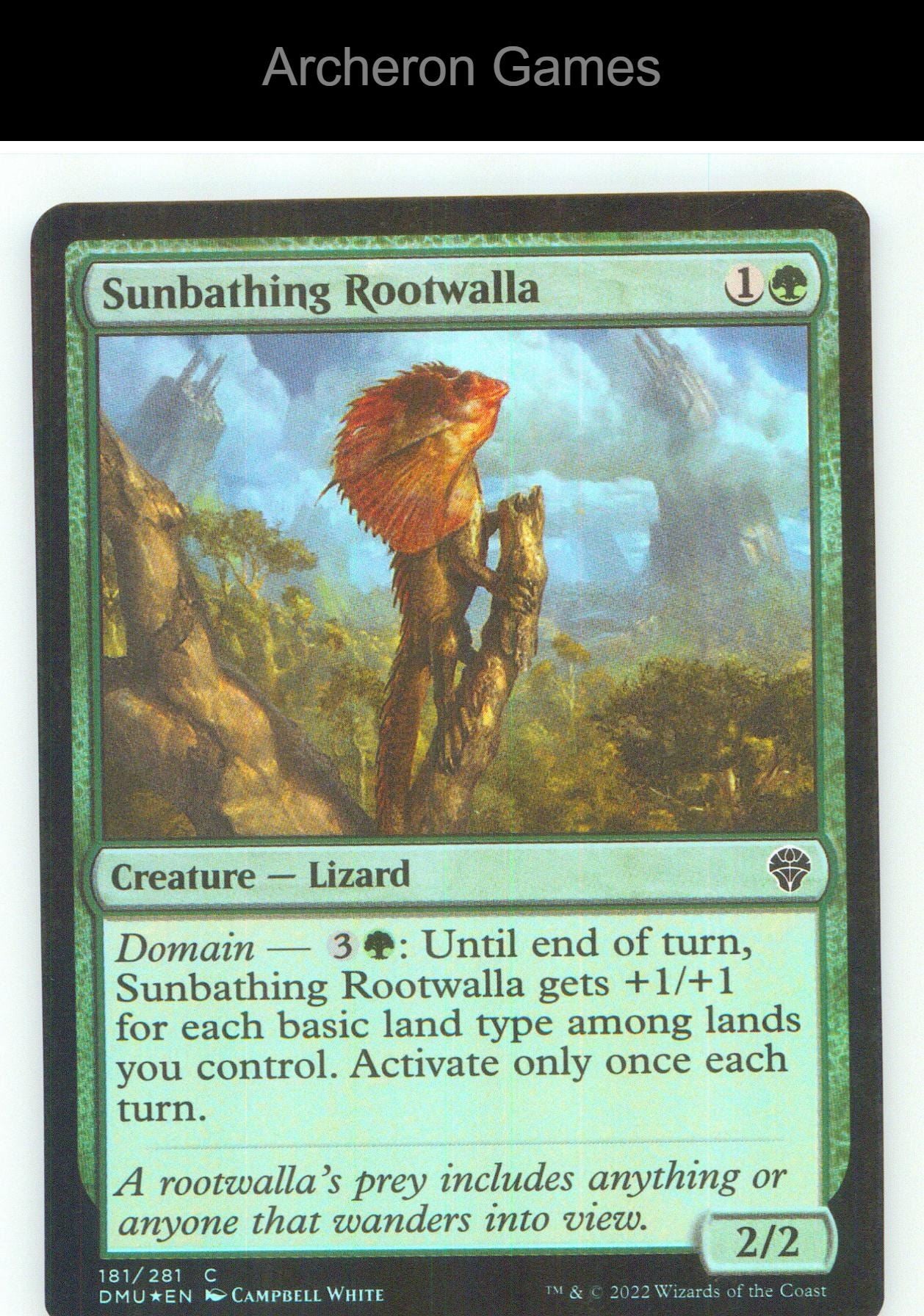 Sunbathing Rootwalla DMU 181 C MTG Card NM/EX+ Foil