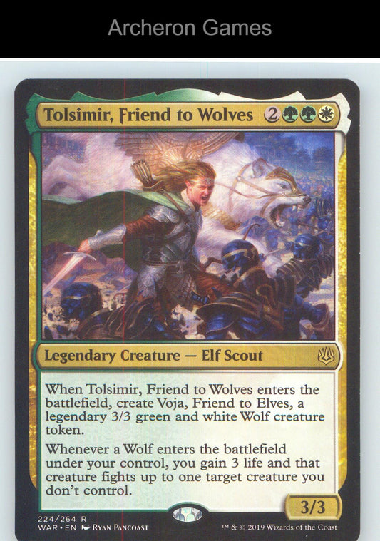 Tolsimir, Friend to Wolves WAR 224 R MTG Card NM/EX+