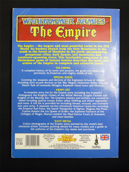 Warhammer Armies: The Empire 4th Edition Softback 1996 - Warhammer Old World #1HA