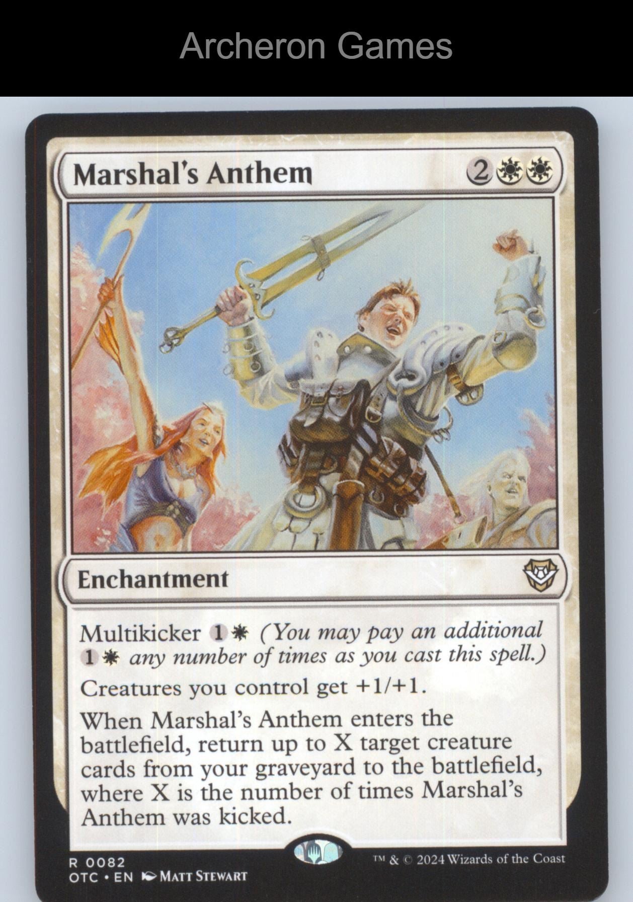 Marshal's Anthem 82 R MTG Card Commander: Outlaws of Thunder Junction