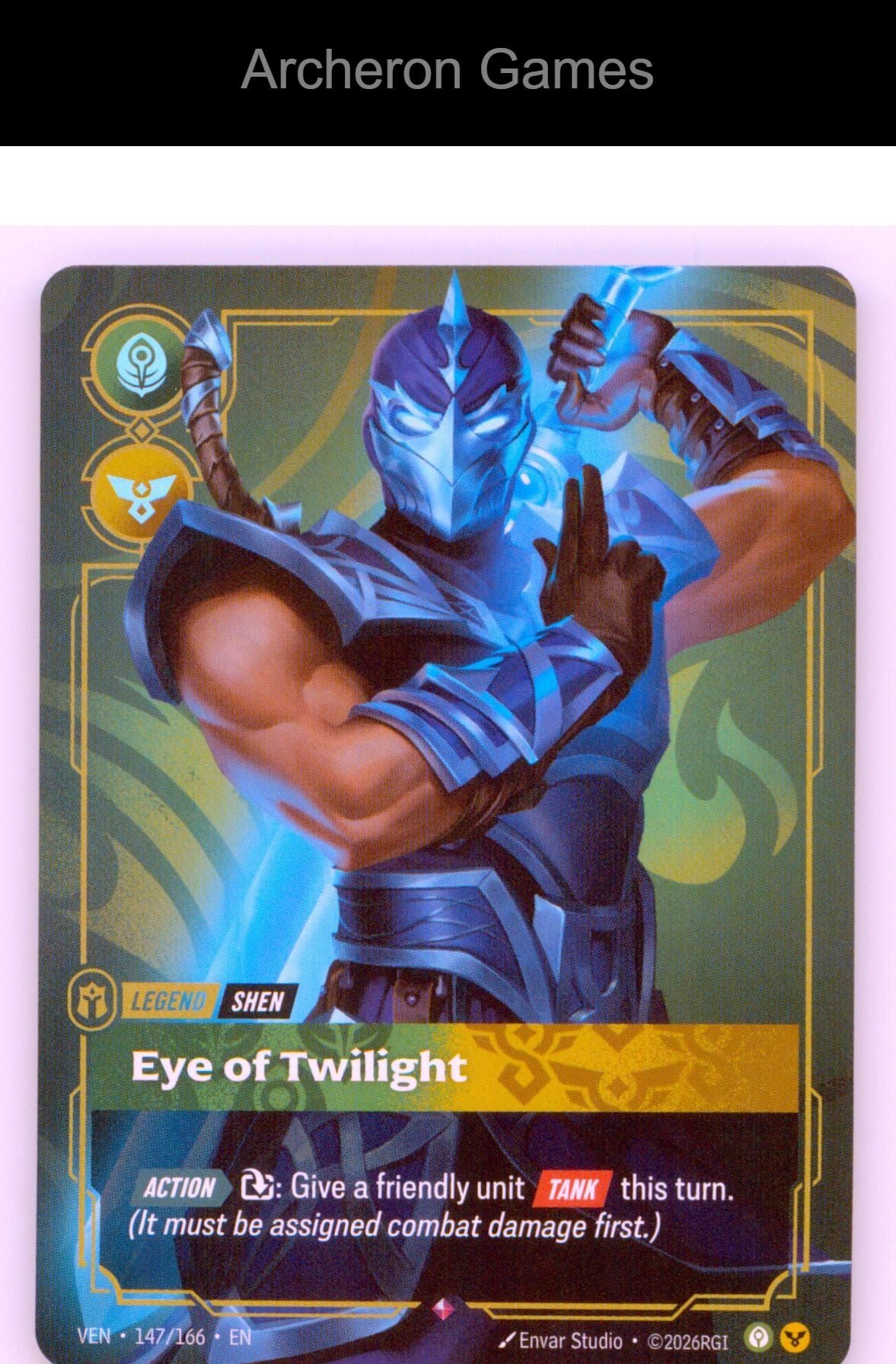 Shen - Eye of Twilight VEN 147/166 R Vendetta Riftbound Card
