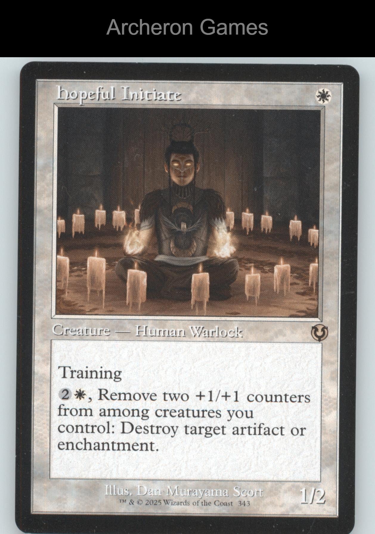 Hopeful Initiate (Retro Frame) 343 R MTG Card Innistrad Remastered