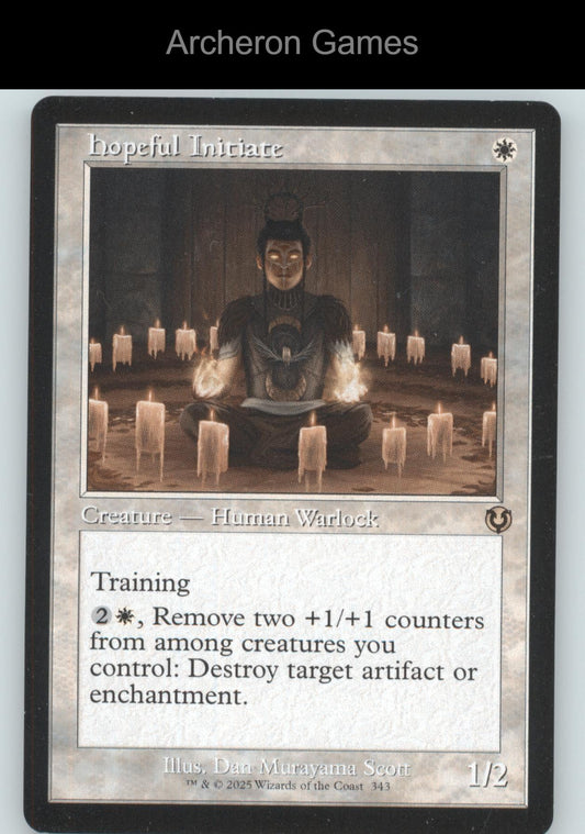 Hopeful Initiate (Retro Frame) 343 R MTG Card Innistrad Remastered