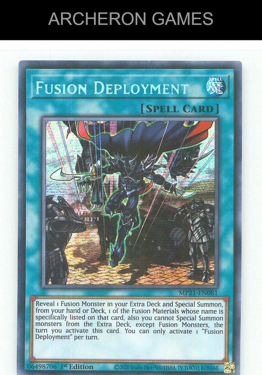 Fusion Deployment (PUR) Prismatic Ultimate Rare YUGIOH Card 1st Edition