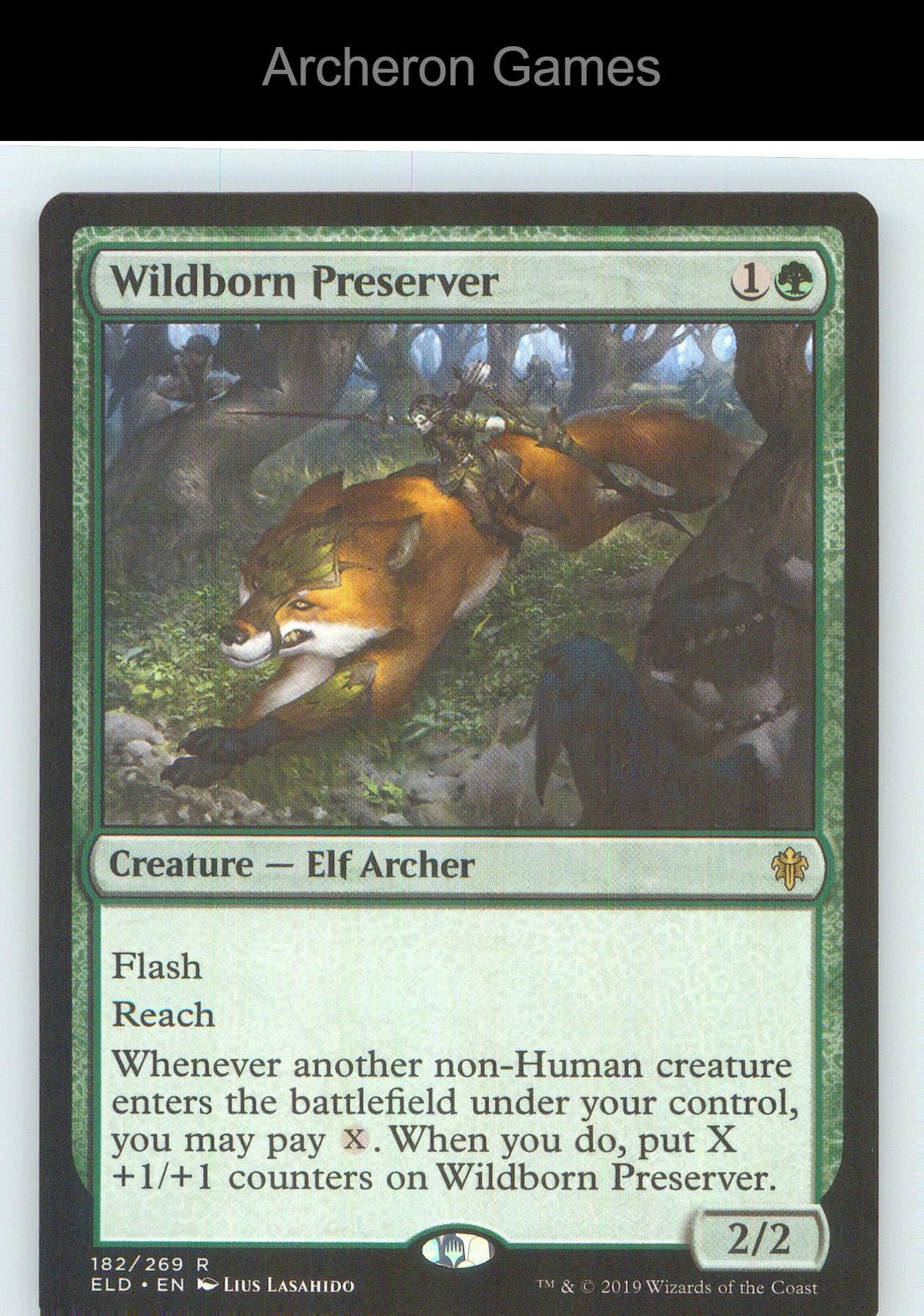 Wildborn Preserver ELD 182 R MTG Card NM/EX+