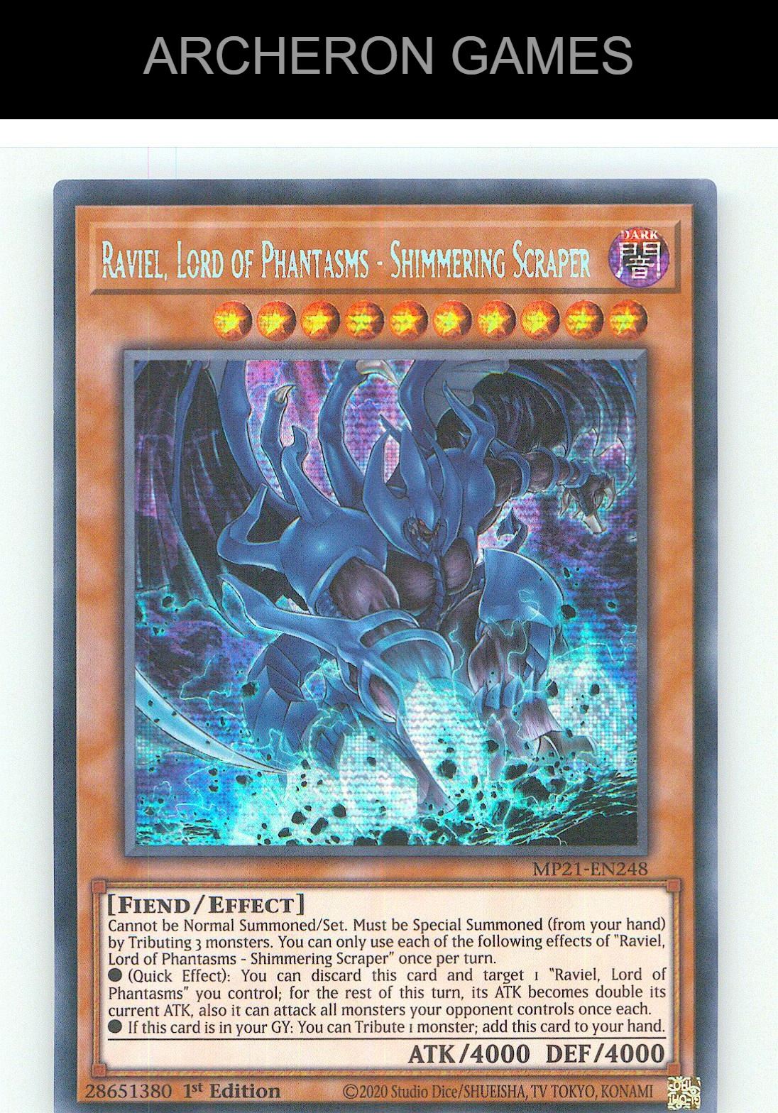 Raviel, Lord of Phantasms - Shimmering Scraper YUGIOH Card 1st Edition