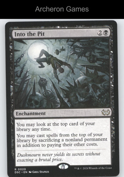 Into the Pit 20 R MTG Card Commander: Duskmourn: House of Horror