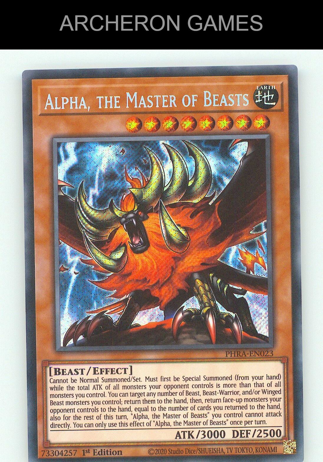 Alpha, the Master of Beasts SEC YUGIOH Card