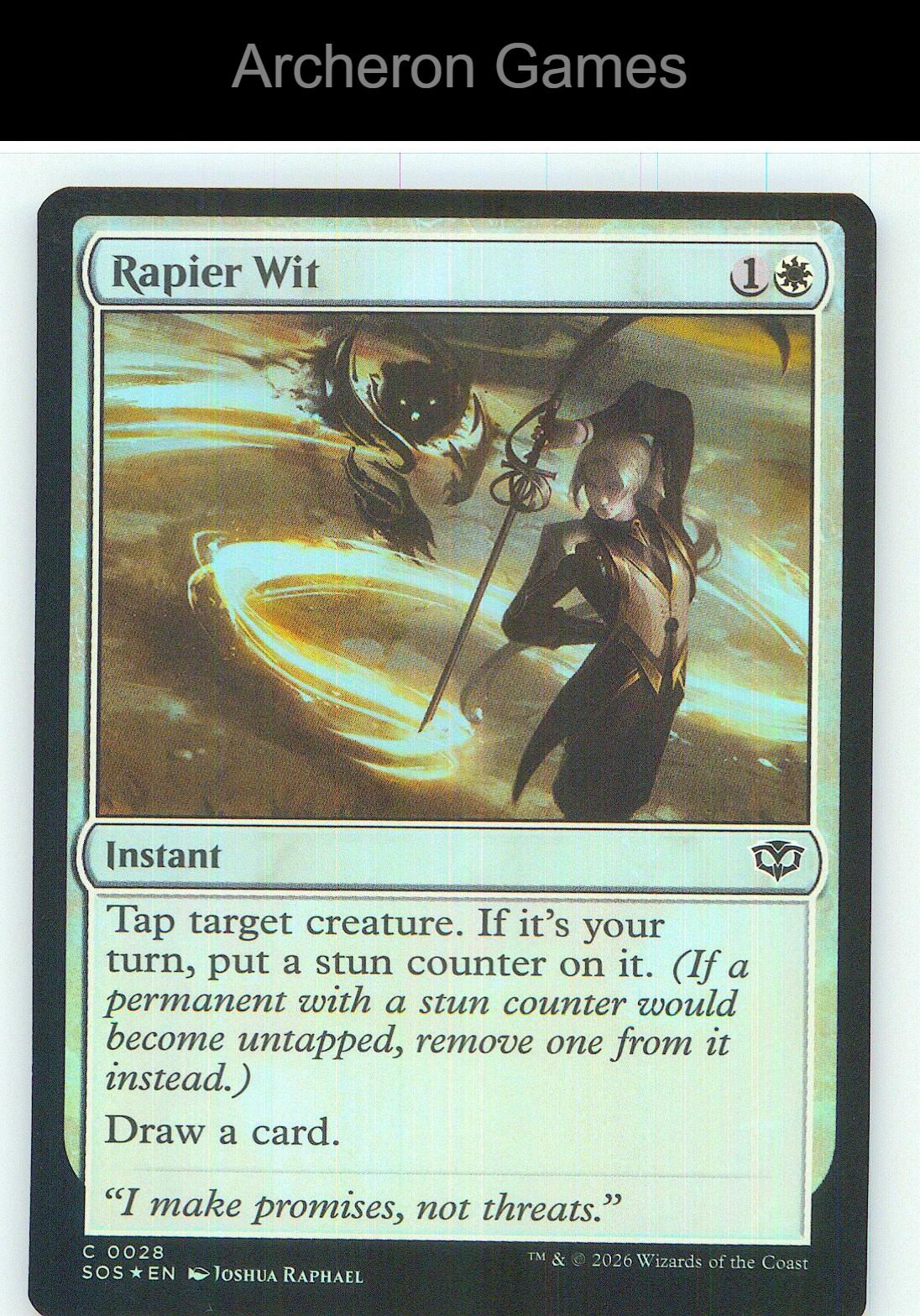 Rapier Wit SOS 28 C MTG Card NM/EX+ Foil