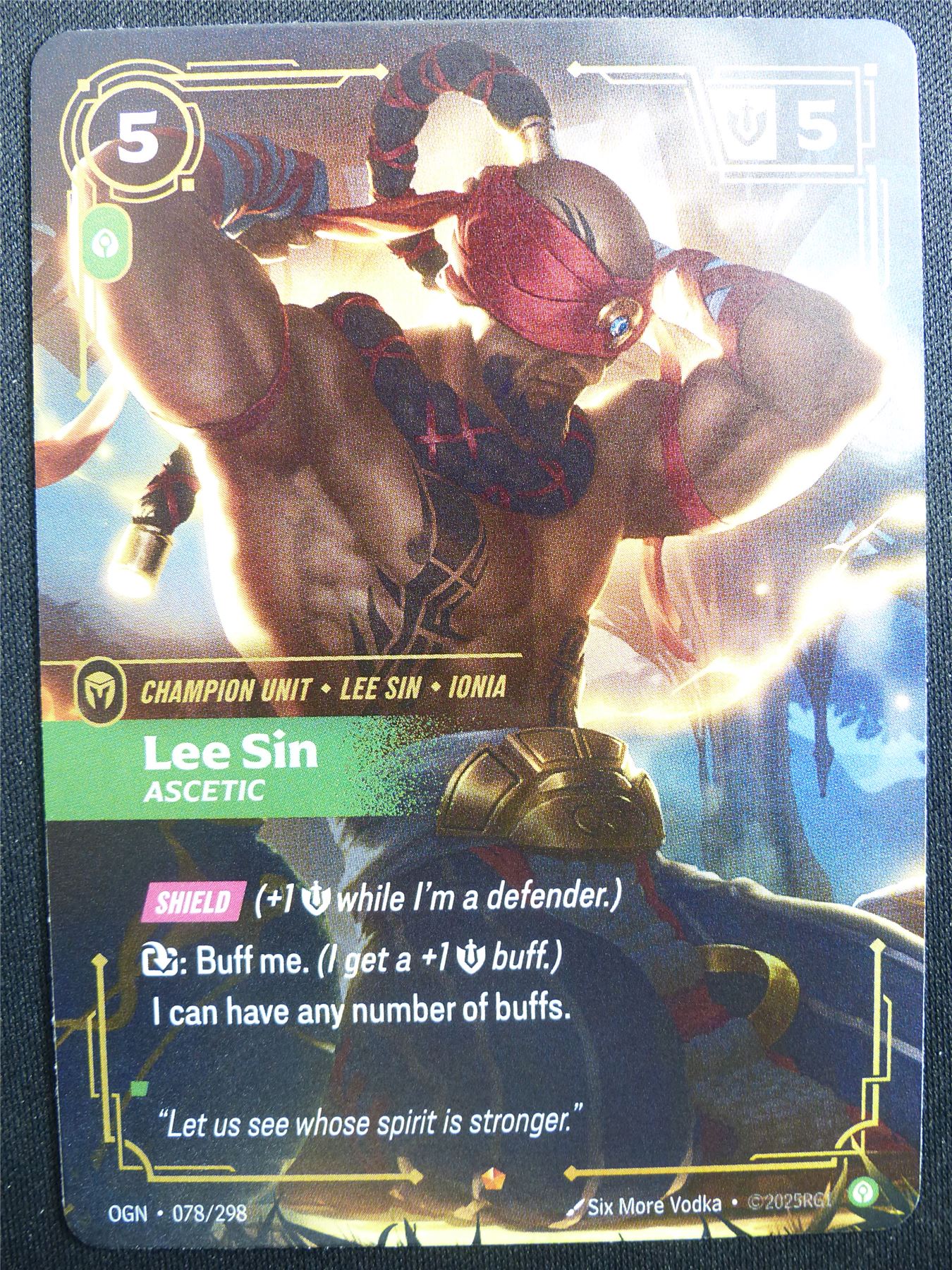 Lee Sin Ascetic 078/298 Epic Rare Foil - OGN - Riftbound Card #2CW
