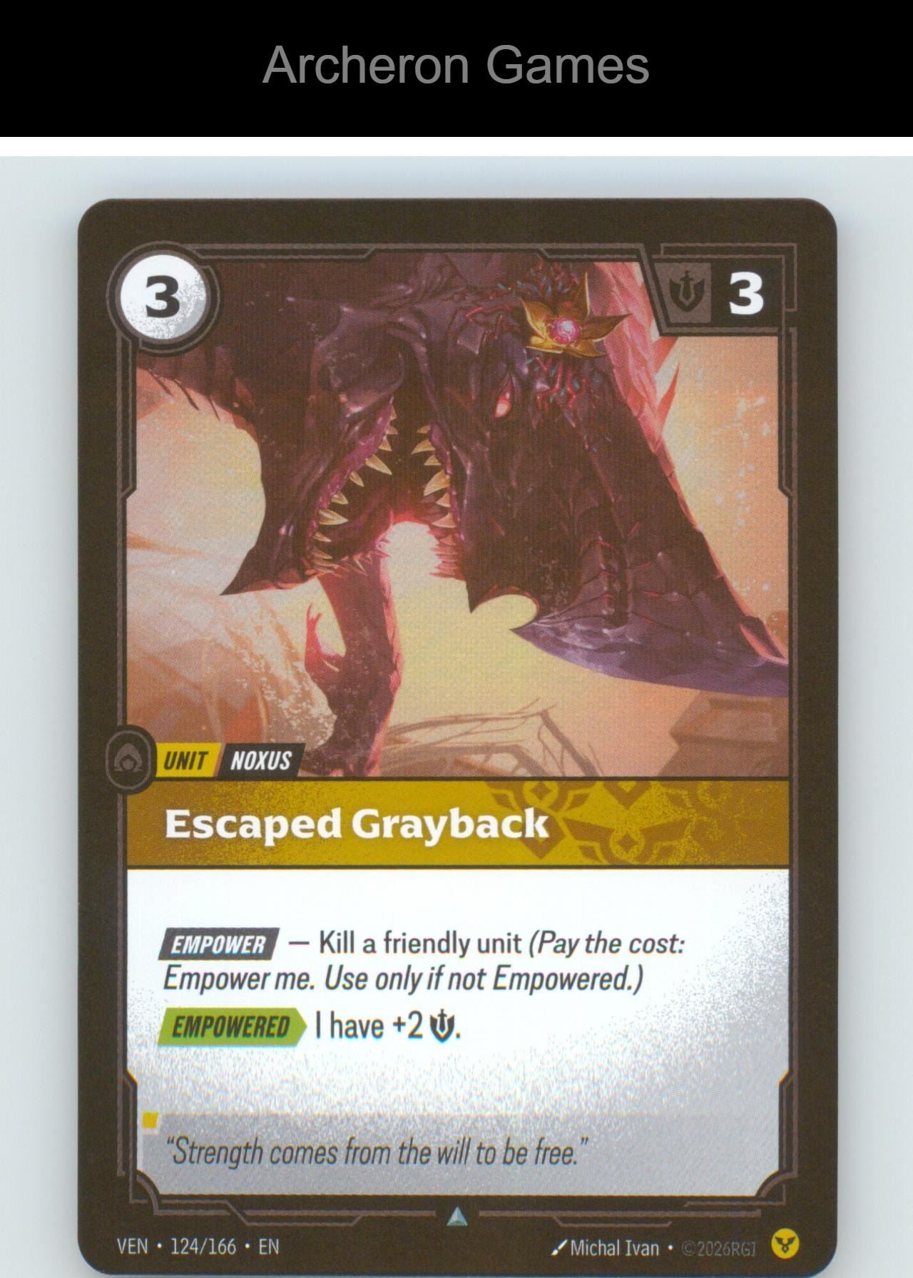 Escaped Grayback VEN 124/166 UC Vendetta Riftbound Card Foil