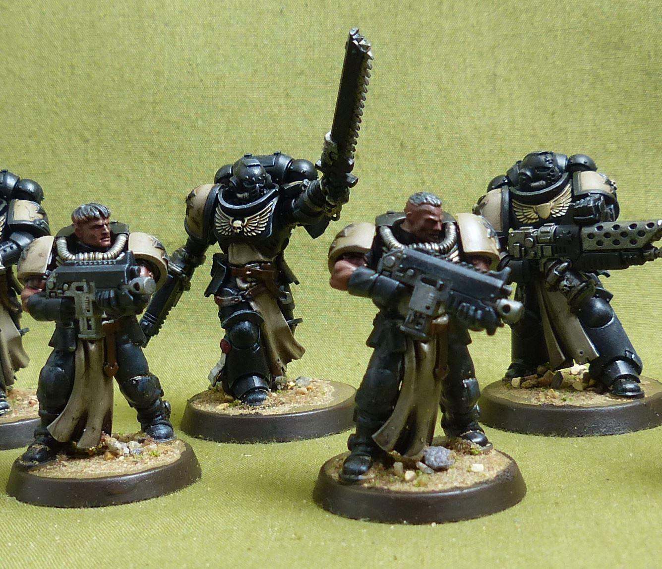 Primaris Crusader Squad set of 9 painted - Black Templar - Warhammer 40K #436