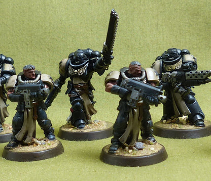 Primaris Crusader Squad set of 9 painted - Black Templar - Warhammer 40K #436