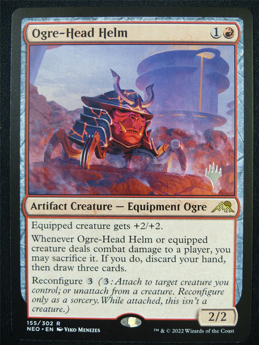 Ogre-Head Helm Promo stamped - NEO - Mtg Card #2YQ