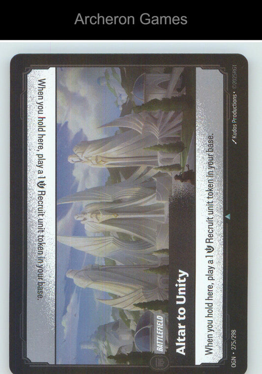 Altar to Unity OGN 275/298 UC Origins Riftbound Card