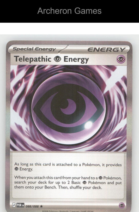 Pokemon Card Telepathic Psychic Energy ME03 088/088 R Perfect Order Holo