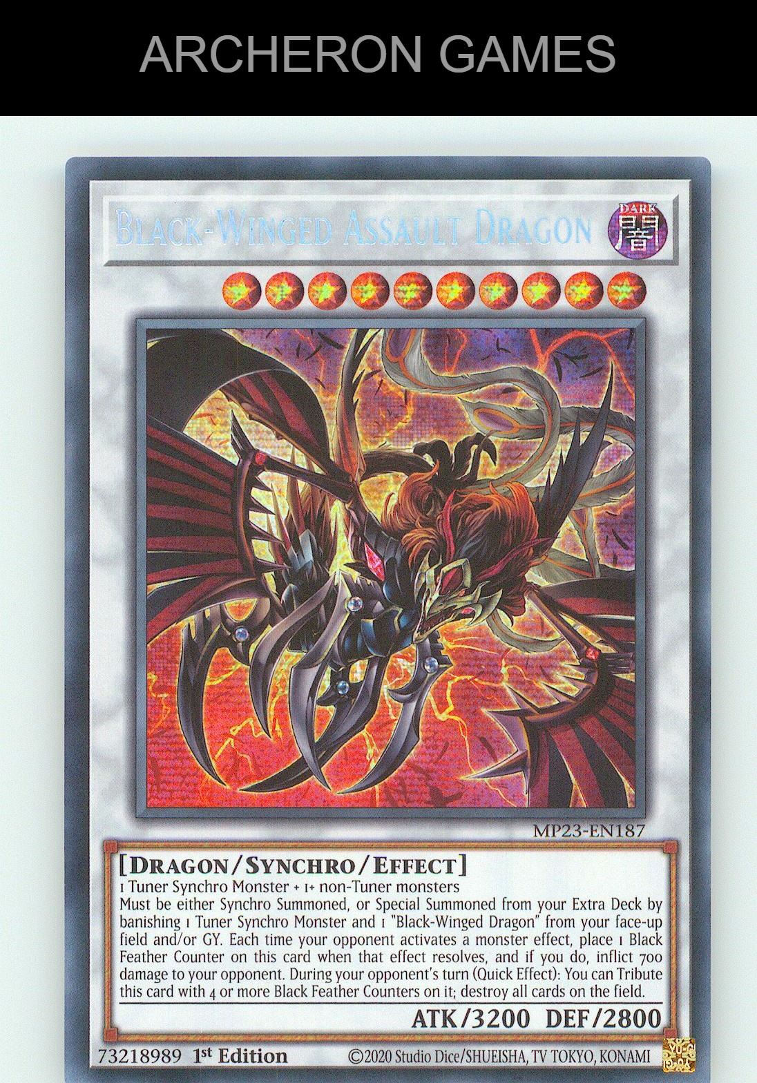 Black-Winged Assault Dragon SEC YUGIOH Card