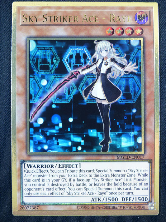 Sky Striker Ace - Raye MGED Gold Rare - 1st ed Yugioh Card #205