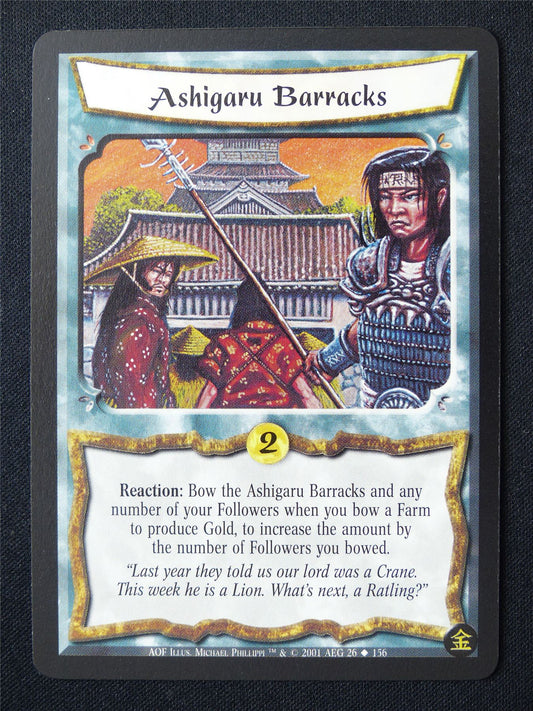 Ashigaru Barracks - AOF - Legend of the Five Rings L5R Card #12A